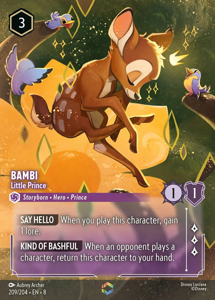 Disney Lorcana TCG Bambi - Little Prince (Enchanted) — Reign of Jafar — #209/204