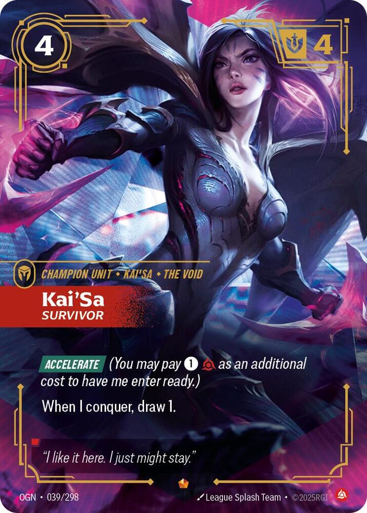 Riftbound TCG Kai'Sa, Survivor — Origins — #039/298 — Epic