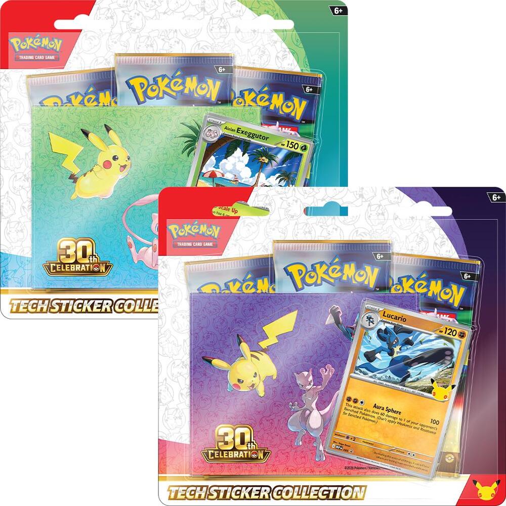 Pokémon TCG 30th Celebration Tech Sticker Collection [Set of 2]